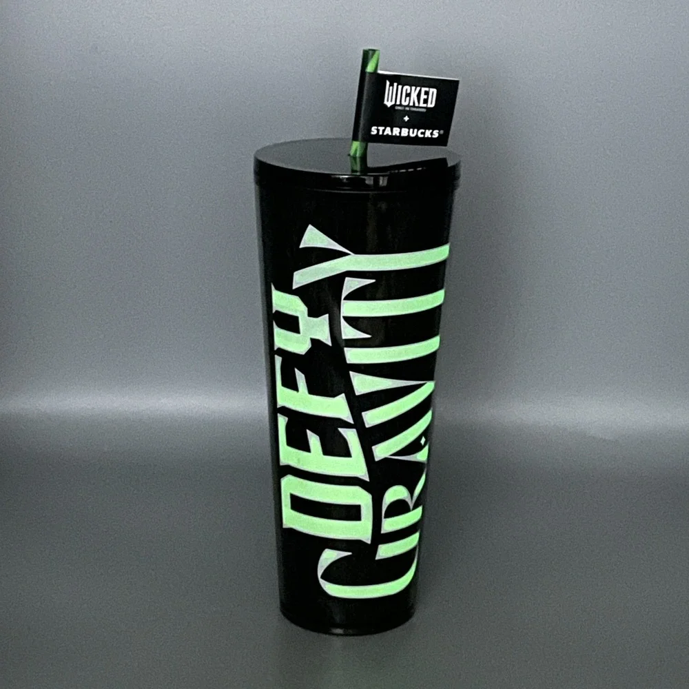 Starbucks Wicked Tumbler 24oz Defy Gravity Elphaba Glow In Dark - Picture 4 of 9